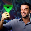 9 Oz. Glow Martini Glass - Green